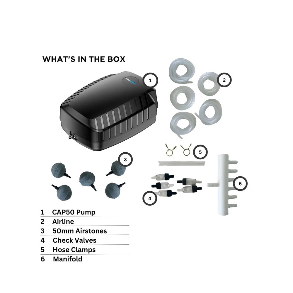 PondMAX Air Pump - CAP50 | Flow Rate 30 L/Min | 1-6 Outlet