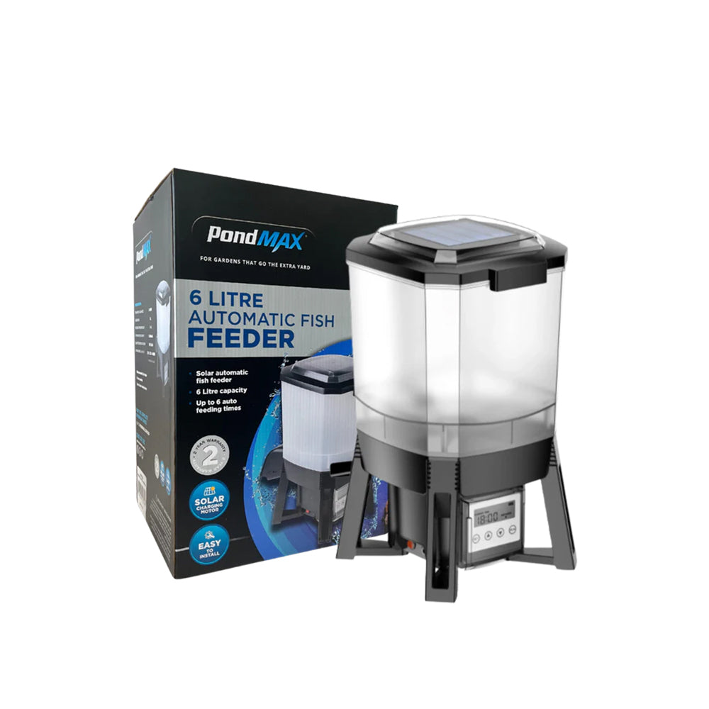 PondMAX Solar Automatic Fish Feeder - 6L Capacity