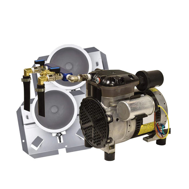 PondMAX SubAir Aeration System 4000 Set 2 with Sound Shield - 1/4HP | 2 Diffusers | Ponds up to 2 Acres
